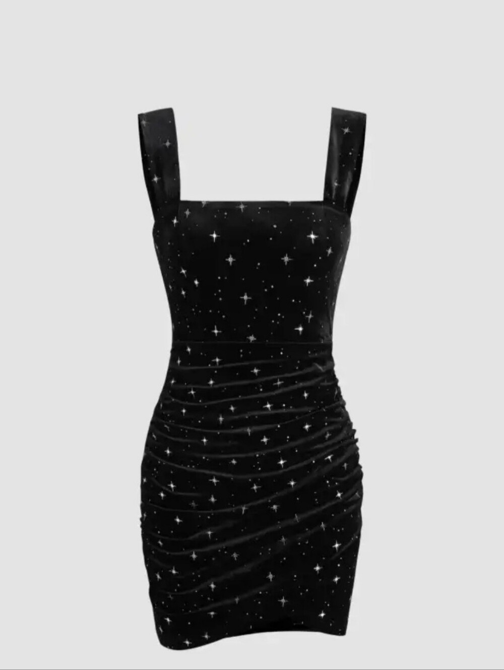 Cider Celestial Ruched Mini Velvet Dress